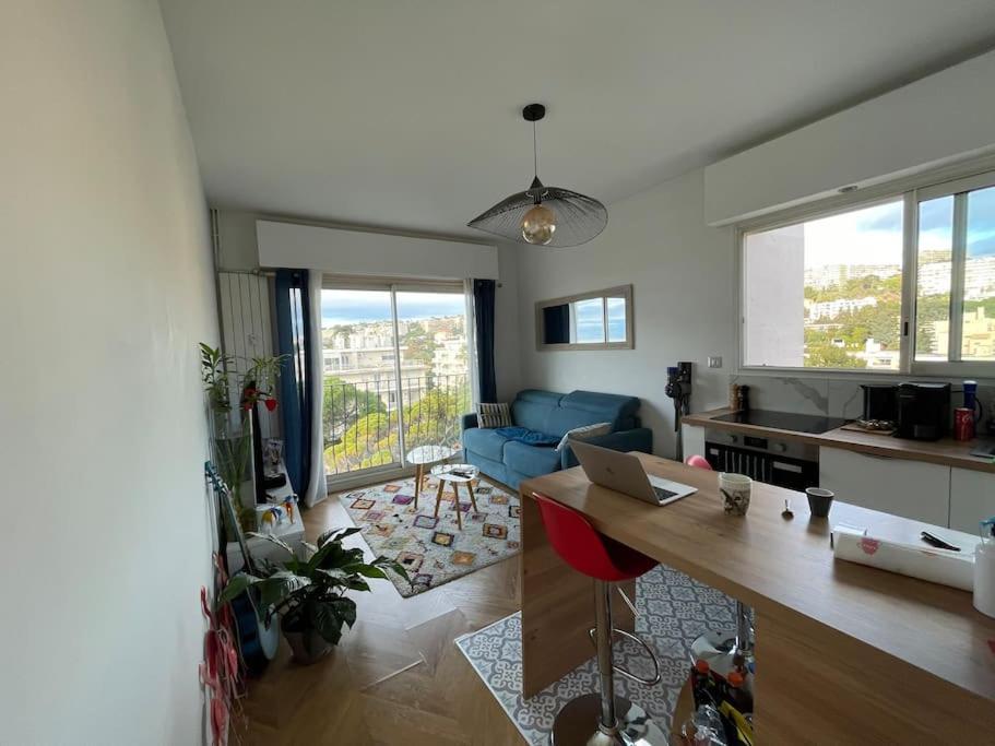 Les Grands Cedres Appartement 2 Pieces Vue Mer Nice Exteriör bild